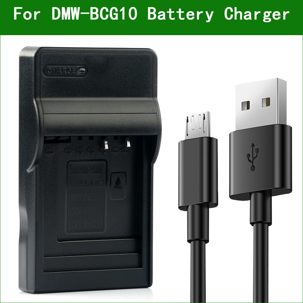Dmw-bcg10 BCG10E BCG10PP DE-A65 กล้องดิจิตอล Micro USB Charger สําหรับ Panasonic DMC-ZS20 ZS25 TZ6 TZ7 TZ8 TZ10 TZ18 TZ22 TZ20