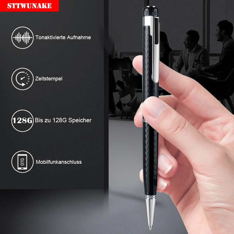 STTWUNAKE Mini Voice Activated Recorder ปากกา Spy บันทึกเสียงดิจิตอลฟังอุปกรณ์เสียงที่ซ่อนอยู่สวมใส่