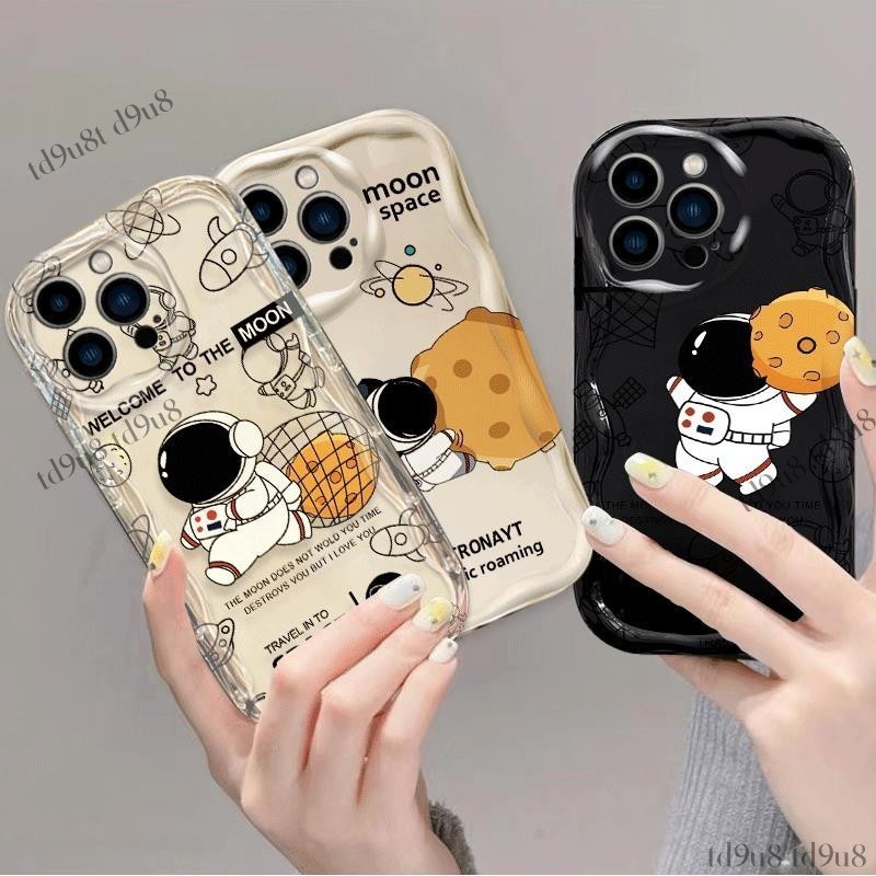 นักบินอวกาศตลกกันกระแทกเคสโทรศัพท์oppo RENO 12 11 10 9 8 7 6 5 PRO 4 SE 3 4Z 7Z 8Z 8T 5G 11F Reno7Z 