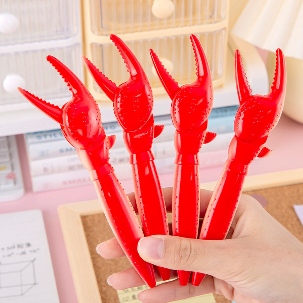 Creative Crab Claw Shape ปากกาลูกลื่นสีดํากดปากกาเครื่องเขียนนักเรียน WJ602