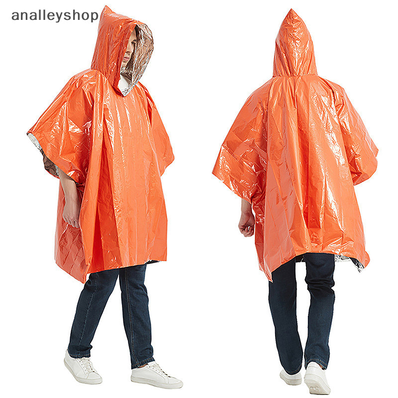 [ร้านพักผ่อน] 5 ใน 1 เสื้อกันฝนฉุกเฉินแบบพกพากลางแจ้ง ปั่นจักรยานยาวหนาสะท้อนแสง กันลม เดินป่าฉุกเฉินเสื้อกันฝนอเนกประสงค์ [ไทย]