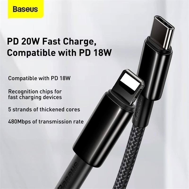 สายชาร์จ 🔥ถูก/แท้🔥Baseus สายชาร์จ LN USB-C สายถัก ชาร์จเร็ว PD 20W