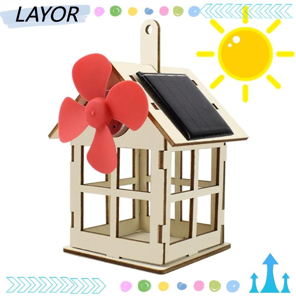 Lay โมเดลกังหันลมพลังงานแสงอาทิตย์, DIY ตกแต่งบ้านของเล่นวิทยาศาสตร์, Creative Solar Power Physics การศึกษาชุดเด็ก