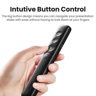Ugreen การนําเสนอไร้สาย Remote Clicker Laser Pointer 2.4GHz USB Powerpoint PPT ปากกาสําหรับ Office Mac Window Multi-function Laser Pointer สําหรับการนําเสนอ