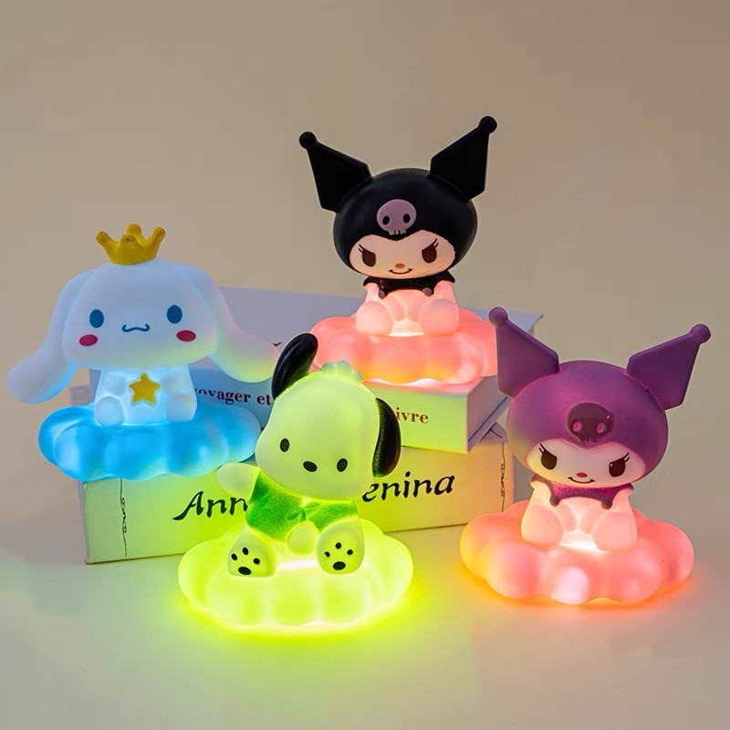 การ์ตูนน่ารัก Sanrio Cloud Lantern เค้กตกแต่ง Kuromi Yugui สุนัขวันเกิดเบเกอรี่ขนมตกแต่ง