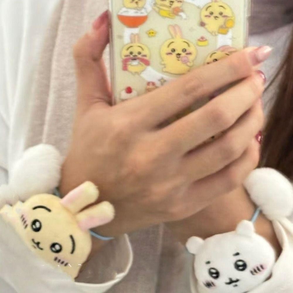 Oceanmap Hachiware ยางรัด, ตุ๊กตาหวานอะนิเมะ Chiikawa ผม Tie, แฟชั่นการ์ตูนยืดหยุ่น Kawaii Usagi เชือกผมหางม้า Band