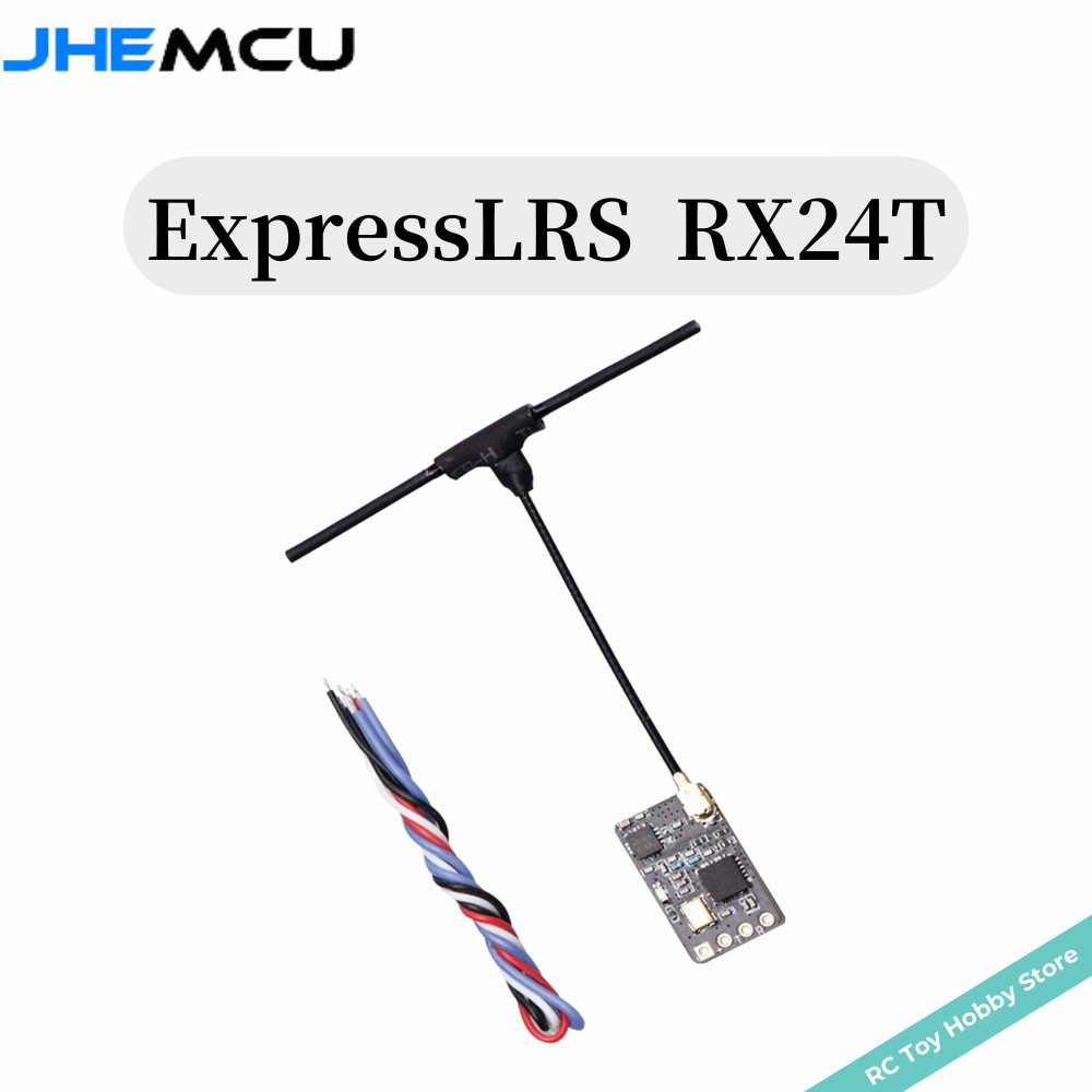 Jhemcu ExpressLRS RX24T ตัวรับสัญญาณวิทยุนาโน ระยะไกล 2.4G ELRS สําหรับโดรนแข่งขัน FPV LR4 LR5 DIY