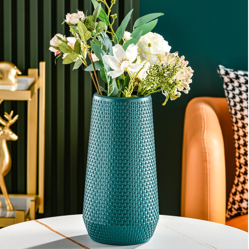 แจกันสีขาว ตกไม่แตก แจกันพลาสติก แจกันดอกไม้ แจกันมินิมอล สำหรับตกแต่งบ้าน พร็อพถ่ายรูป - รูปที่ 4