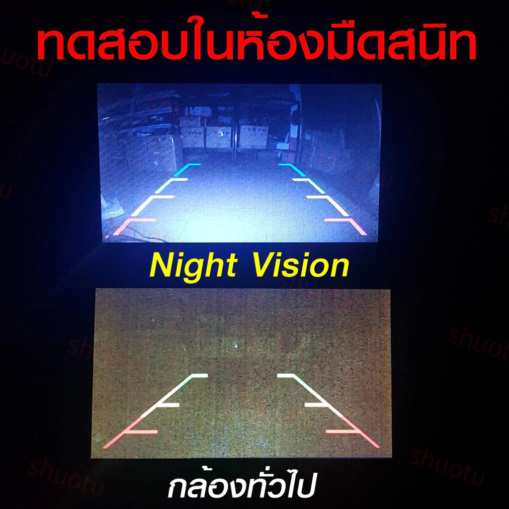 กล้องติดรถยนต์ Ultra HD กล้องถอย Night Vision กล้องมองหลังติดรถยนต์ เลนส์มุมกว้าง 170 เลนซ์นูน กล้องถอยหลัง กันน้ำ thumbnail 6
