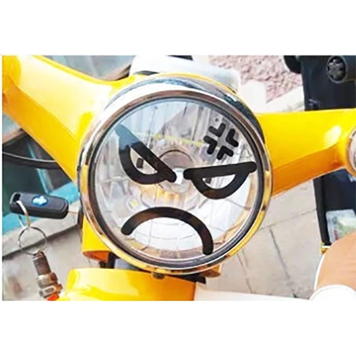 สติ๊กเกอร์หน้ายิ้มแต่งไฟหน้ารถ Piaggio Vespa Sprint GTS 300/Wave 100/Gpx Demon 150/Gr G310gs/Gpx 200/S1000rr/Fino/Pcx thumbnail 6