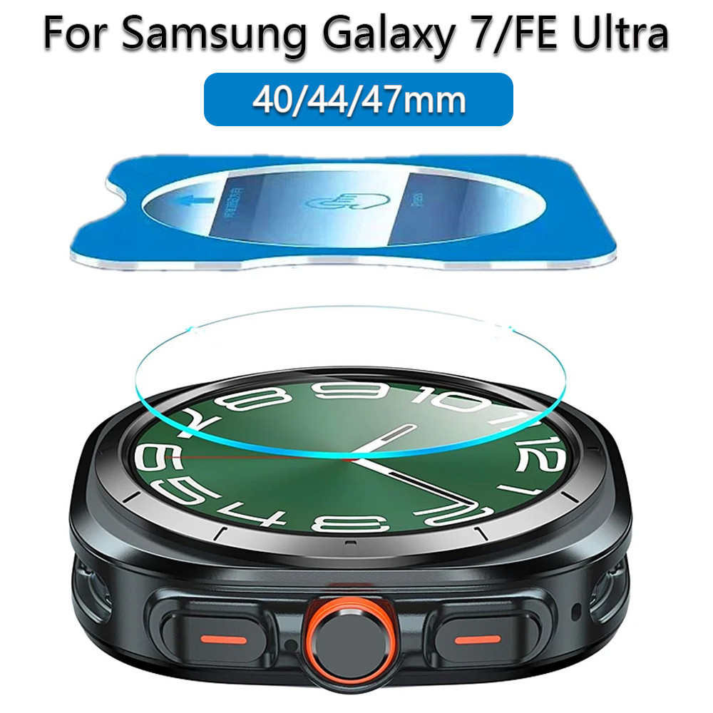 Hd กระจกนิรภัยสําหรับ Samsung Galaxy Watch 7 Ultra 47 มม.ป้องกันหน้าจอชุดอัตโนมัติสําหรับ Galaxy 7 40 มม.44 มม.กรอบฟิล์ม