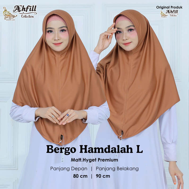 Hijab Bergo Harmony Hamdalah L// Original Azfill Collection Cool Instant Hijab