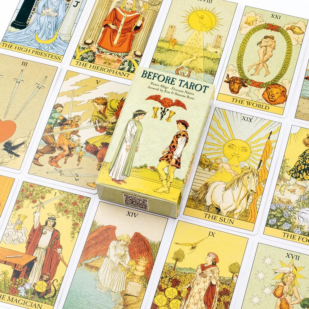 Before Tarot 78 Card Deck 10.4*6.1cm for Beginners Traditional Images Oracle - รูปที่ 2