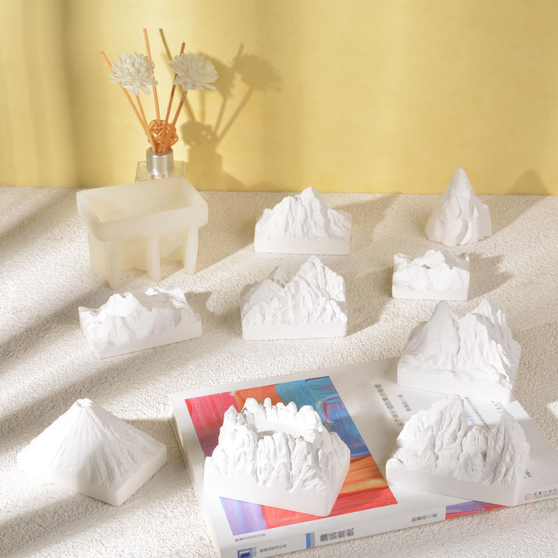 สามมิติ Ice Mountain ภูเขาไฟแม่พิมพ์ซิลิโคน diy Snow Mountain Mousse ไอศกรีมพลาสเตอร์เทียน Ice Cube เกรดอาหาร M
