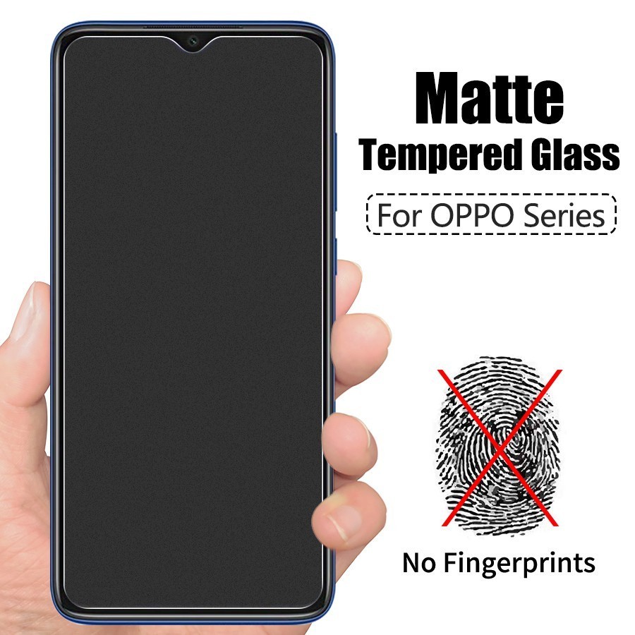 Matte ฟิล์มกระจก For OPPO A57 A58 A17 A38 A73 A77 A3S A12E A11K A1K A15 A16 A53 A92 F9 F19 F3 F5 Ren
