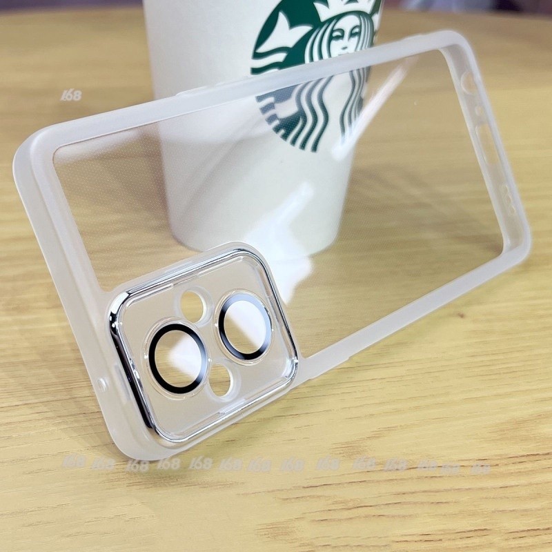 เคส OPPO Reno 8T 8Z 7Z Reno11 Reno10 5G เคส OPPO Reno 11 5 6 7 8 10 Pro Plus 5G ใส เคสกันกระแทก พร้อมฝาครอบเลนส์กล้อง ป้องกันกระแทก เคสโทรศัพท์ ถุงลมนิรภัย เคสด้าน