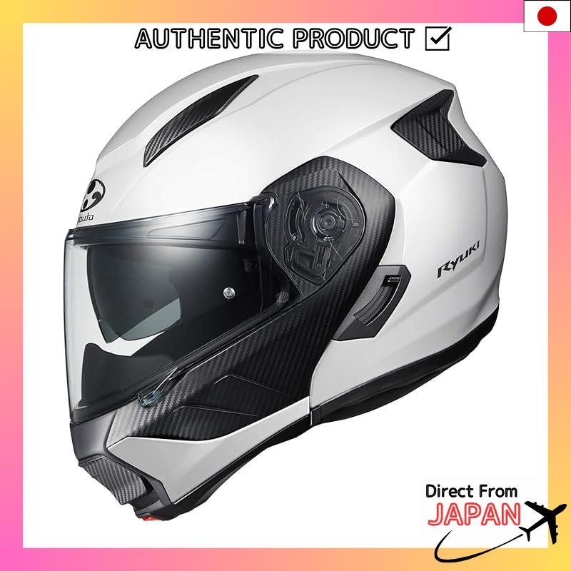 OGK KABUTO Bike Helmet System RYUKI White Metallic (Size: M)