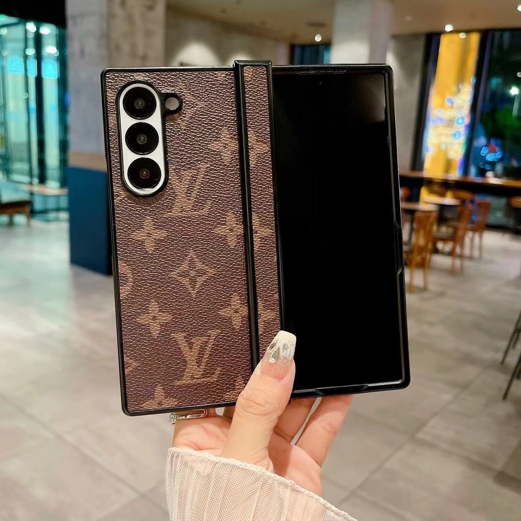เคสโทรศัพท์ลายวินเทจหรูหราสําหรับ Samsung Galaxy Z พับ 6 5 4 3 พรีเมี่ยมหรูหราปลอกกันกระแทกสําหรับ Z Fold6 5G ออกแบบเฉพาะรวมทุกอย่างกรณีฝาครอบป้องกัน