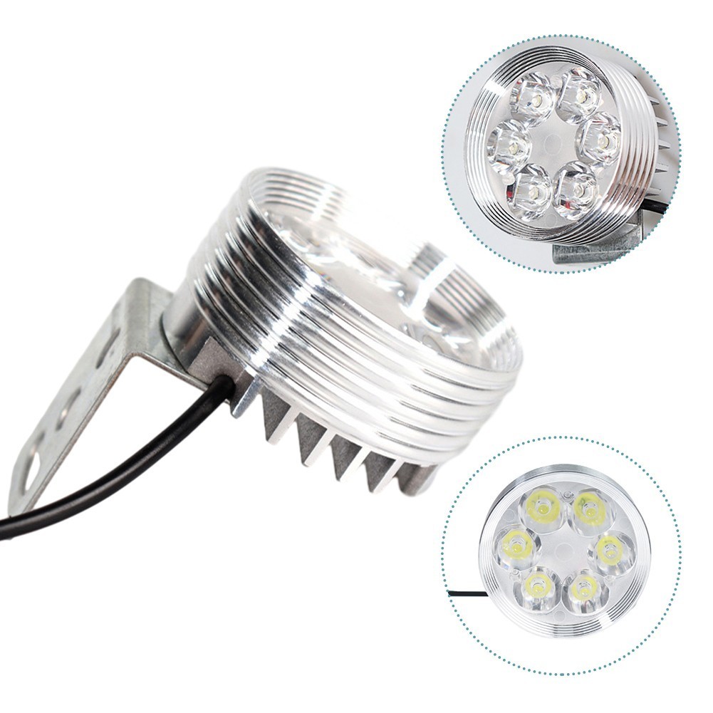 [0801 Niceday-th NEW] 12V-85V E-Bike ไฟหน้าโคมไฟรถจักรยานไฟฟ้าไฟหน้าสกู๊ตเตอร์ 6 LED คุณภาพสูง
