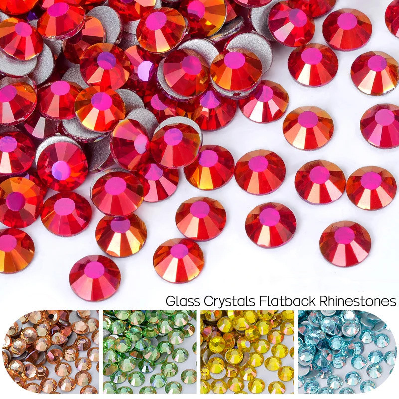Qiao ใหม่ Magma คริสตัล SS6-SS30 Non hotfix Rhinestone Glass Glitter Flatback กาวบนหัตถกรรม DIY ตกแต่ง