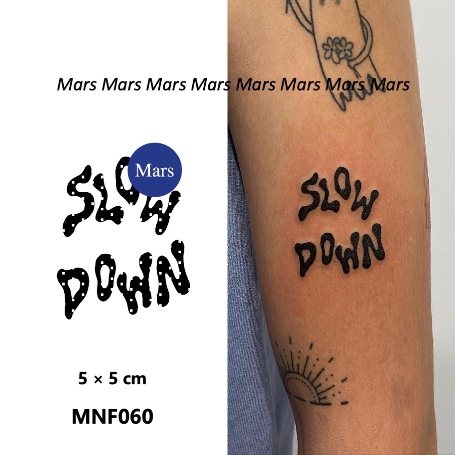Mars Tattoo เทคโนโลยีใหม่ เมจิก ติดทนนาน 2 สัปดาห์ รอยสักกึ่งถาวร ชั่วคราว สติ๊กเกอร์ MNF060