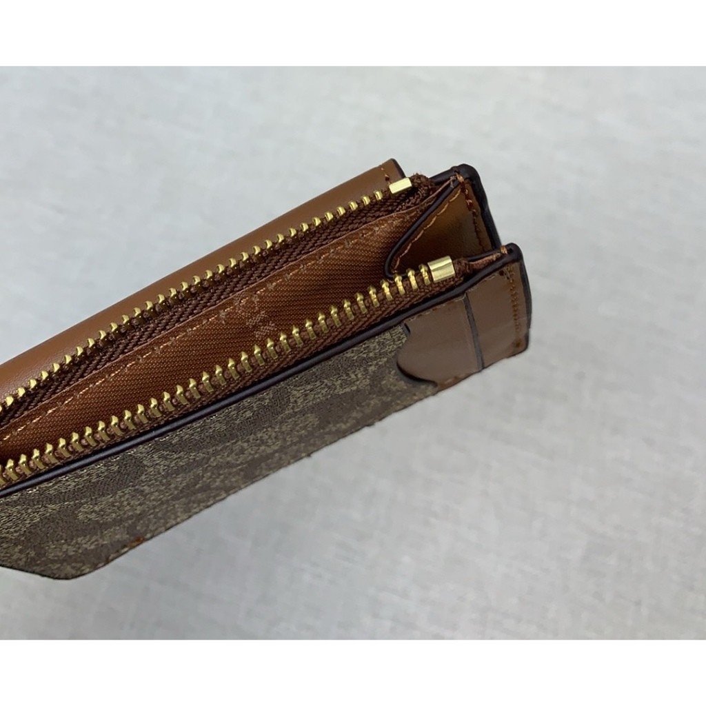 กระเป๋าสตางค์ใหม่ผู้หญิงกระเป๋าใส่เหรียญ CP435 CP433 Corner Zip Wristlet Women Short Coin Purse