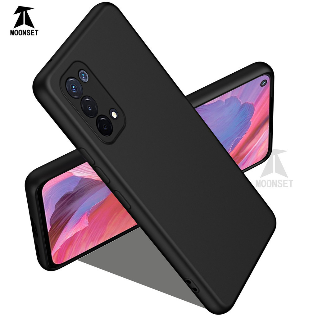 สําหรับ OPPO A74 4G / 5G / A95 กรณีอัพเกรดซิลิโคนเหลวขอบสี่เหลี่ยมป้องกันกล้องนุ่ม Anti-Scratch ซับไมโครไฟเบอร์กันกระแทก Slim บางฝาครอบ