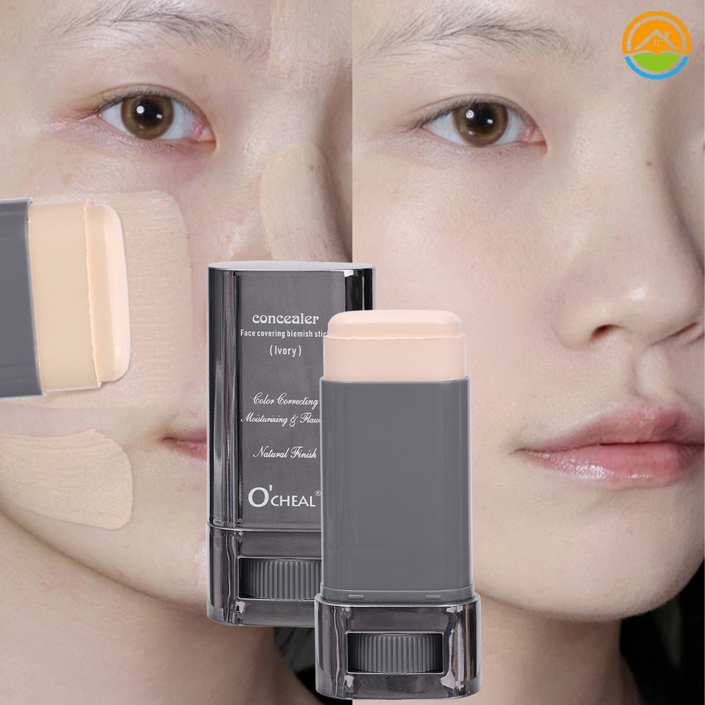 2 สี High Coverage Hydrating Face Base คอนซีลเลอร์ครีม-แบบพกพา Light Silky Oil Control Foundation Stick