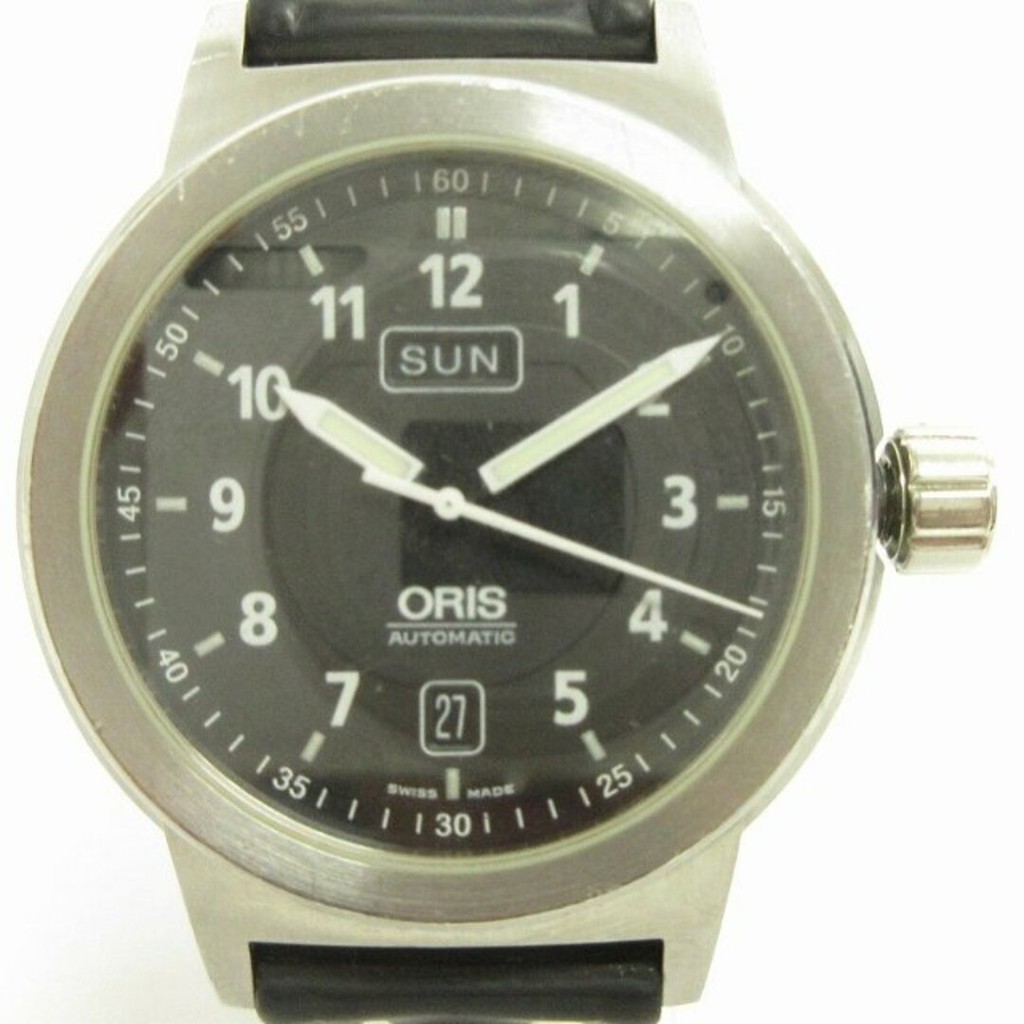 Oris Bc3 Automatic Day Date Watch Silver Color ■Sm3 Direct From Japan Secondhand
