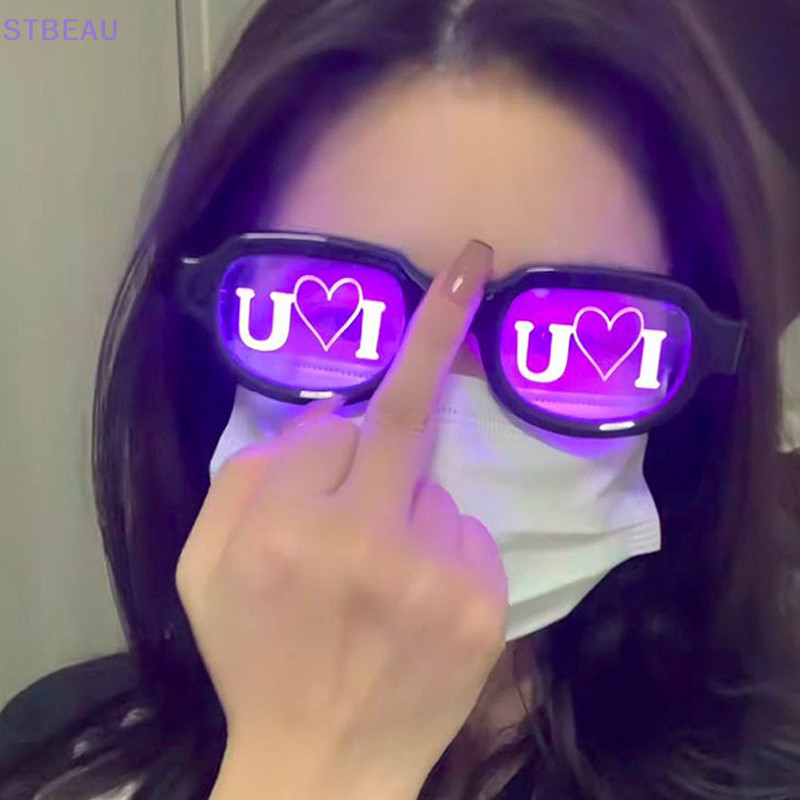 [Cxstbeau] แว่นตาเรืองแสงเทคโนโลยี LED แว่นตาบุคลิกภาพตลก อุปกรณ์ประกอบฉากคอสเพลย์ KTV Bar Party ตกแ