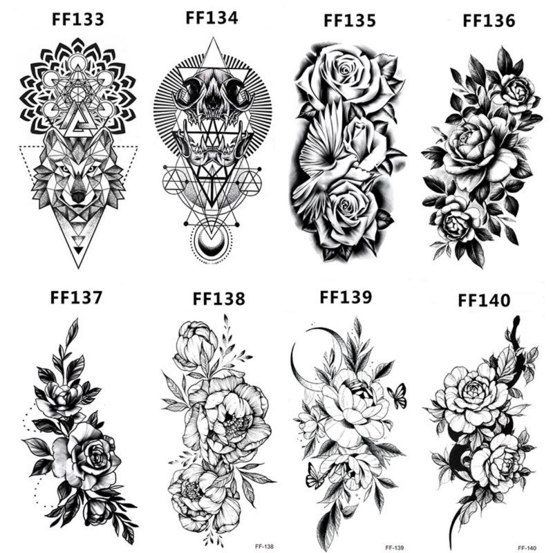 สติ๊กเกอร์รอยสัก กันน้ํา ติดทนนาน แขนสักปลอม รอยสักชั่วคราว - รูปที่ 3