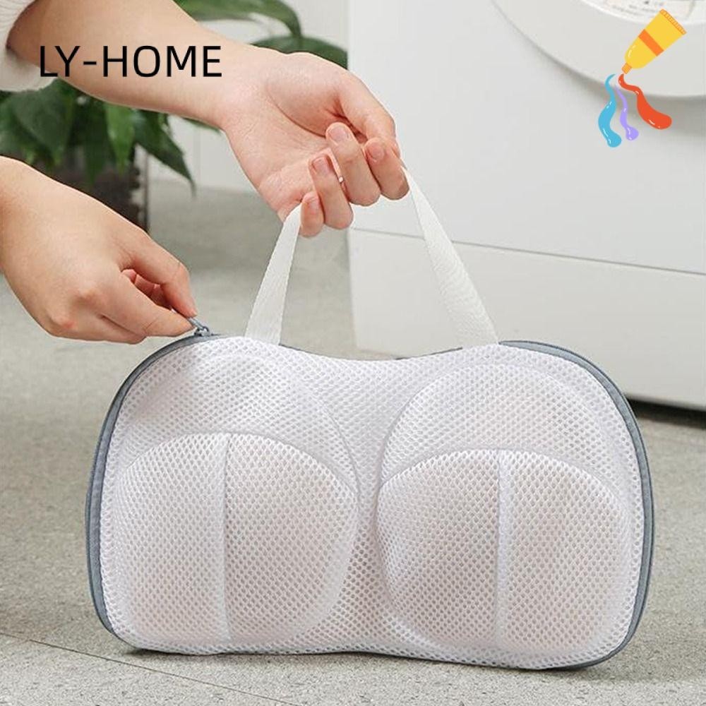 Ly Bra ถุงซักผ้า, ป้องกันการเสียรูปพร้อมที่จับ Bra ถุงตาข่าย, Creative Breathable Anti-Winding ชุดชั้นในทําความสะอาด Protector Home