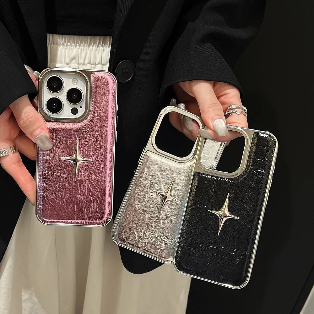 แฟชั่นประกายดาวเคสโทรศัพท์ไฟฟ้าสําหรับ IPhone 16 15 Pro Max IP 13 14 Pro Max ฝาครอบป้องกัน