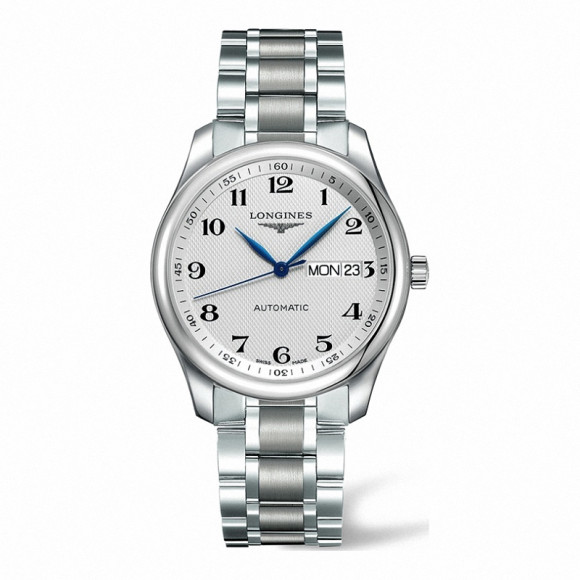 Longines Longines Longines Watch Master Series Dual Calendar นาฬิกาผู้ชายสายเหล็กนาฬิกากลไก L2.755.4