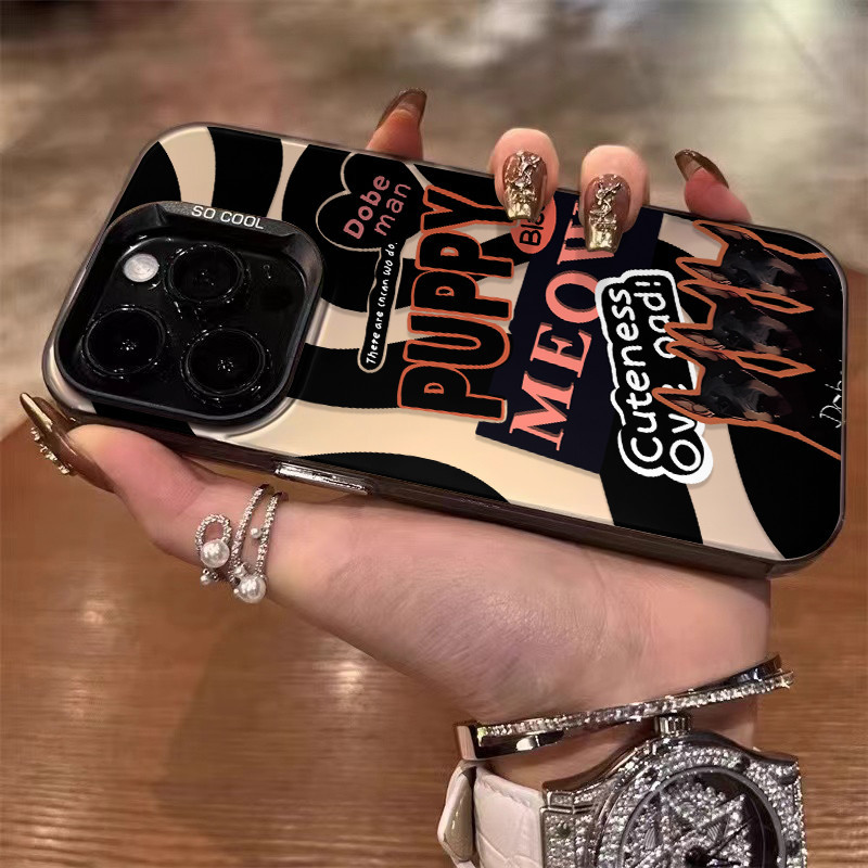จัดส่งทันที เคสไอโฟน11 12 13 14 15 16 Pro Max กันกระแทก Cute Doberman puppy Case For iPhone 13PM,16PM,15PM,XS,7+ 8P