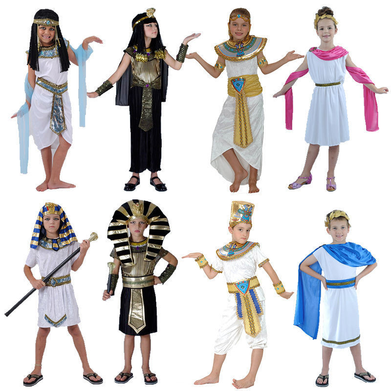 ฮาโลวีนเด็กเครื่องแต่งกายอียิปต์คอสเพลย์สวมหน้ากาก