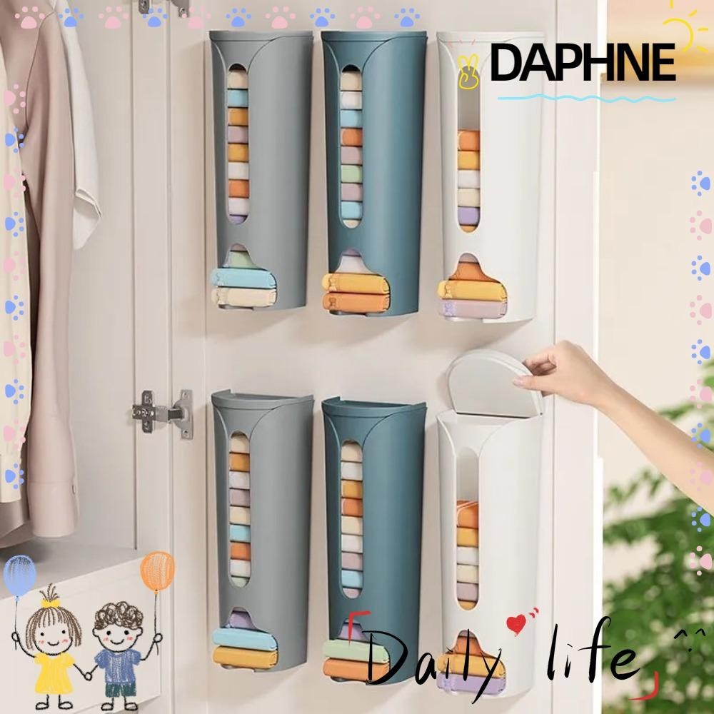 ดาฟี เครื่องจ่ายถุงขยะ,กล่องเก็บชุดชั้นในประหยัดพื้นที่แบบติดผนัง,คุณภาพสูงสไตล์เรียบง่ายกันฝุ่นกาวตนเองกางเกงถุงเท้าจัด