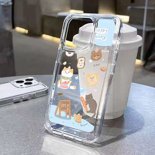 นิ่มกันกระแทก TPU เคสไอโฟน เคสโทรศัพท์ iPhone 11 12 13 14 15 Pro Max XR XS X 7 8P สัตว์การ์ตูน