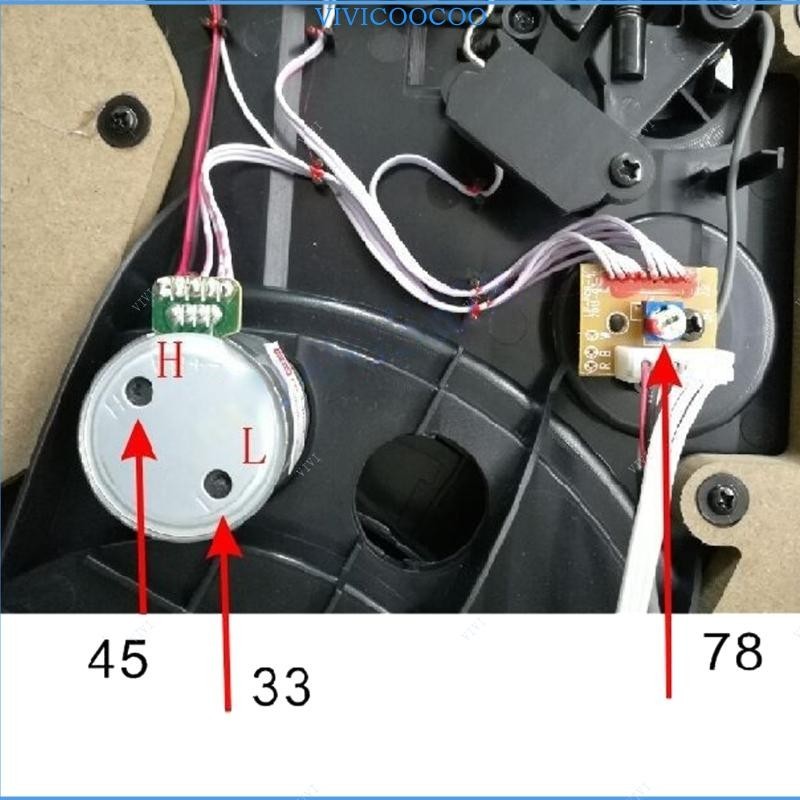 Vivi EG530SD-3F DC5-12V 3-Speed 33 45 78 RPM ปรับแผ่นเสียงโลหะมอเตอร์ทองแดงแขนมอเตอร์สําหรับ Turntable RecordP