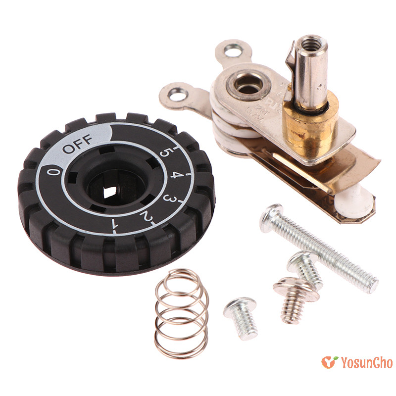 Yosunchoker] 1 ชุดเทอร์โมสตัทพร้อมลูกบิด Fitg สําหรับ ES-300 ES-94A ES-94B เตารีดไอน้ําไฟฟ้า Thermostat อุณหภูมิควบคุม Thermostat ใหม่