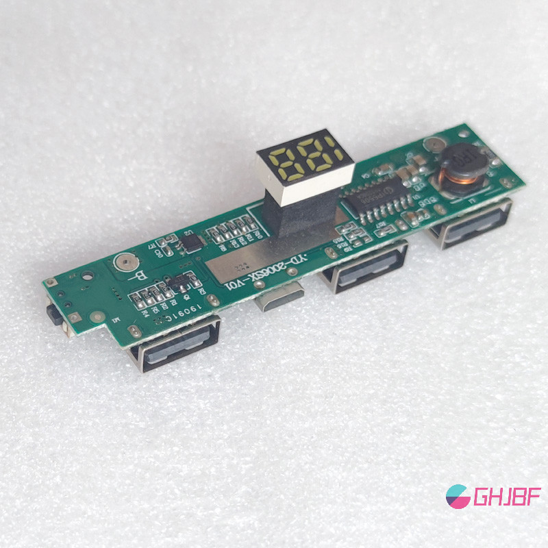 Ghjbf] 3USB เชื่อมอุปกรณ์ต่อพ่วง 3.7V 5V 2.1A Step Up Original Boost โมดูลมือถือ 18650 ชาร์จโมดูล DI