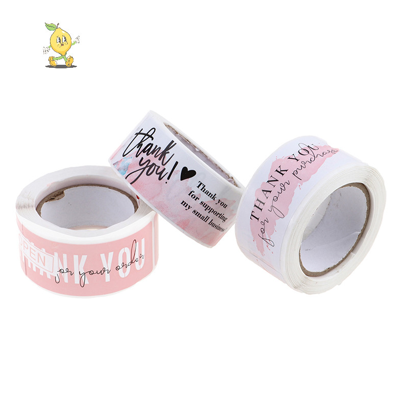 [mozh] 120pcs ขอบคุณสติกเกอร์ฉลากสําหรับซองจดหมายปิดผนึกตกแต่งสติกเกอร์เครื่องเขียน [TH]