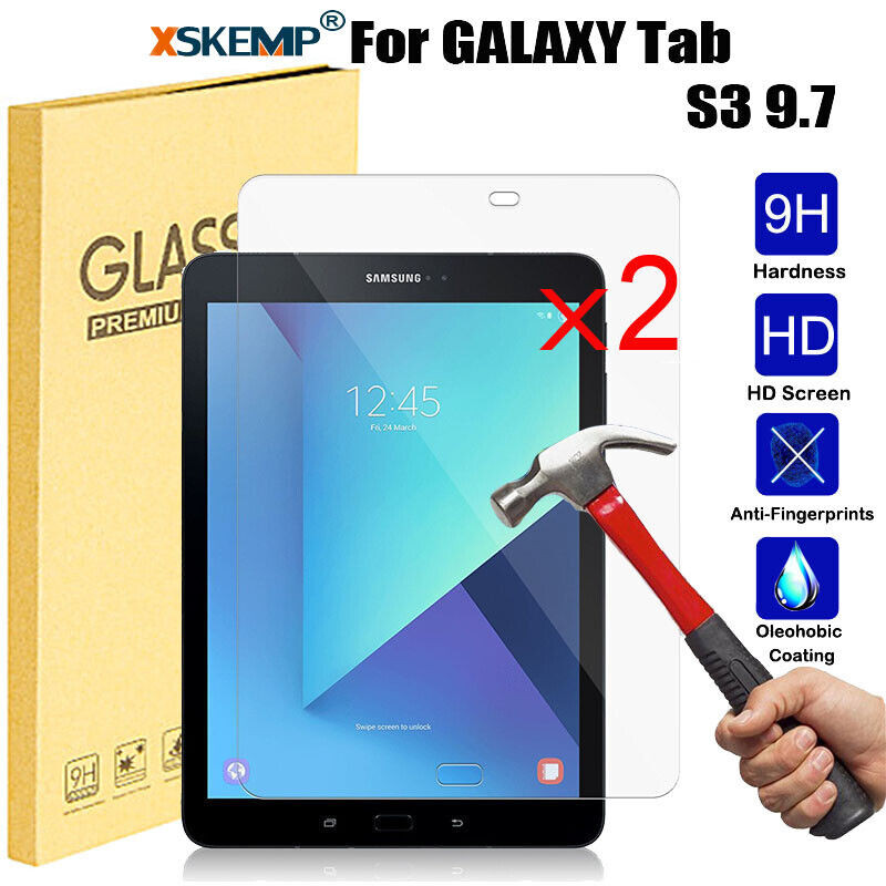 2 ชิ้นสําหรับ Samsung Tab A S3 S2 Tab E T565 พรีเมี่ยมกระจกนิรภัยป้องกันหน้าจอฟิล์มป้องกัน