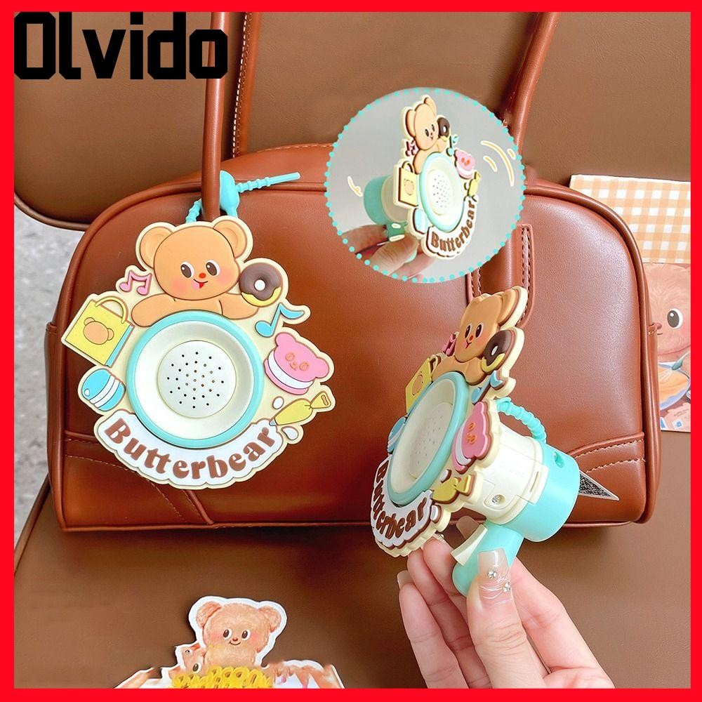 พวงกุญแจหมีเนย OLVIDO, พวงกุญแจกระดิ่งของเล่น PVC, เครื่องประดับแขวนของขวัญจี้ตุ๊กตา
