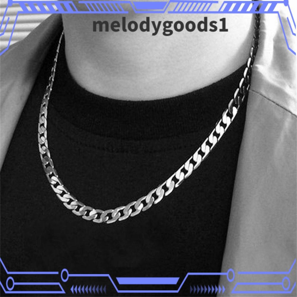 Melodygoods1 สร้อยคอโซ่ Hip Hop Rock Gothic ไทเทเนียมเหล็ก Cool Hip Hop