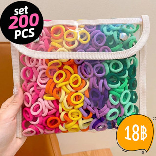200ชิ้นชุดผูกผมสําหรับเด็กแฟชั่นเกาหลีที่เรียบง่ายยืดหยุ่นสู…
