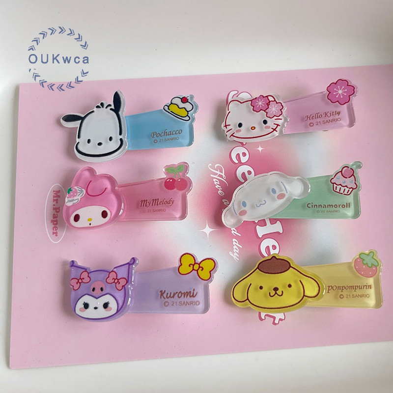 Oukwca ใหม่ Sanrio Cinnamoroll น่ารัก Bb คลิป Mymelody การ์ตูนน่ารักสาวหวานผม Fringe คลิปเครื่องประดับผมสาวของขวัญวันหยุดใหม่