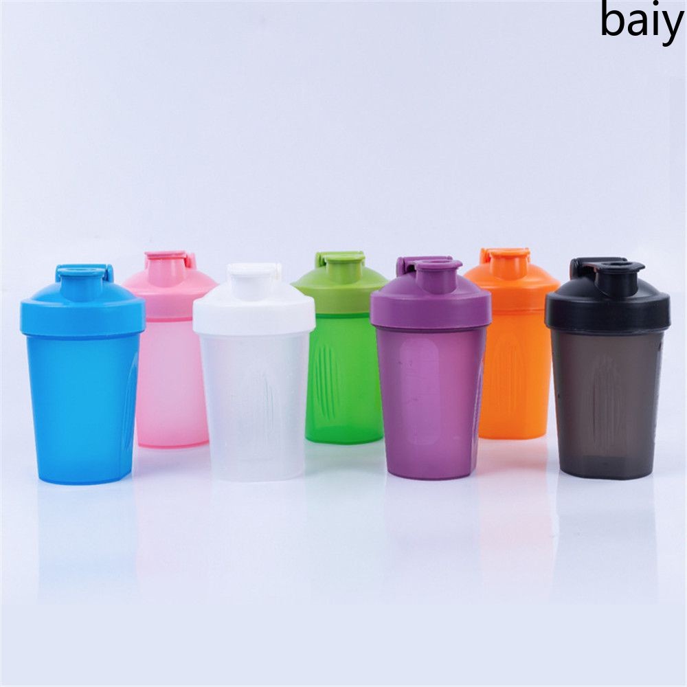 ขวดน้ำ 400 มล. ขวดมิลค์เชค แก้วน้ำพลาสติกปลอด BPA โปรตีน Herbalife Shaker Fitness Water Cup -baiyi2