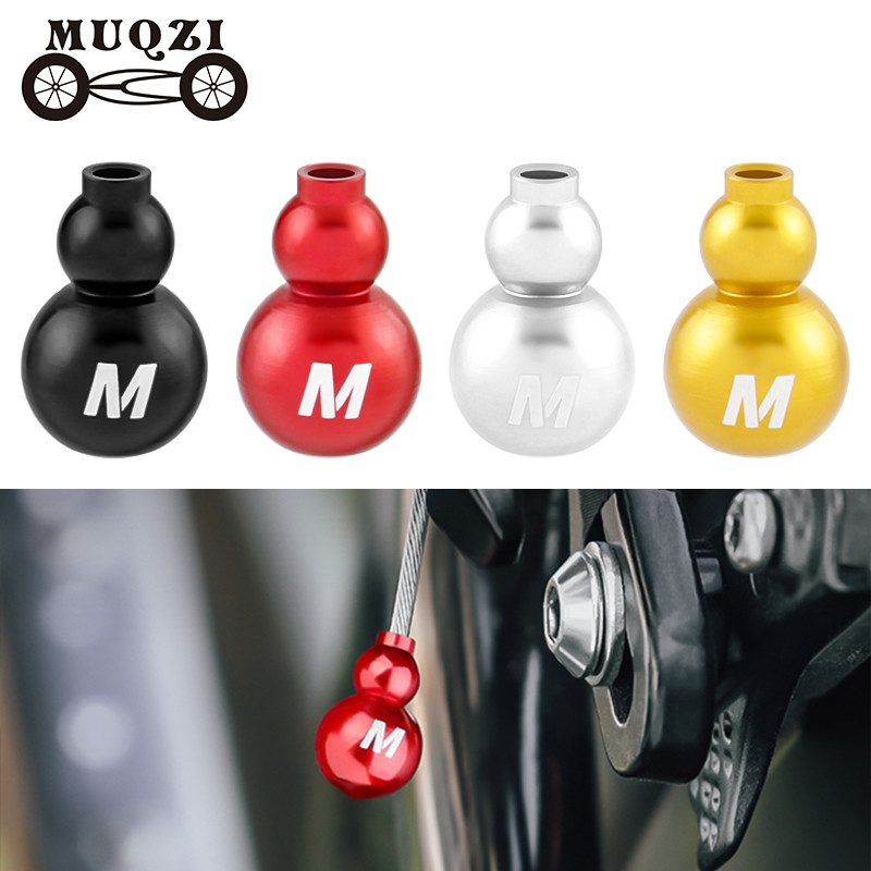 Muqzi 4 ชิ้นสายหมวกจักรยานเบรค Shift ด้านในลวด End Crimps MTB สาย End Protectors แผนที่พับจักรยานสายเคล็ดลับ