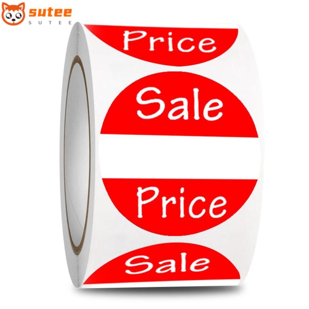 Sotee Sale สติ๊กเกอร์ราคา, ป้ายกลมสีแดง, ม้วน Lable 1 นิ้ว 500 ชิ้นสติ๊กเกอร์ม้วนธุรกิจ